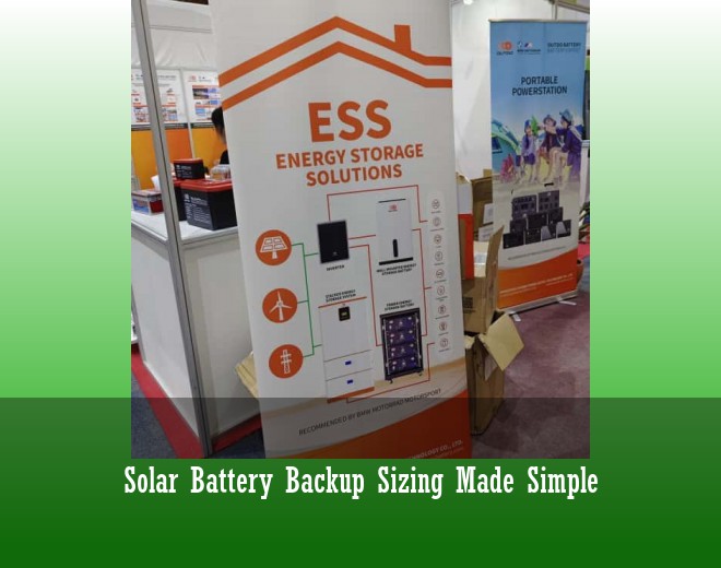 Solar Battery Backup Sizing Made Simple